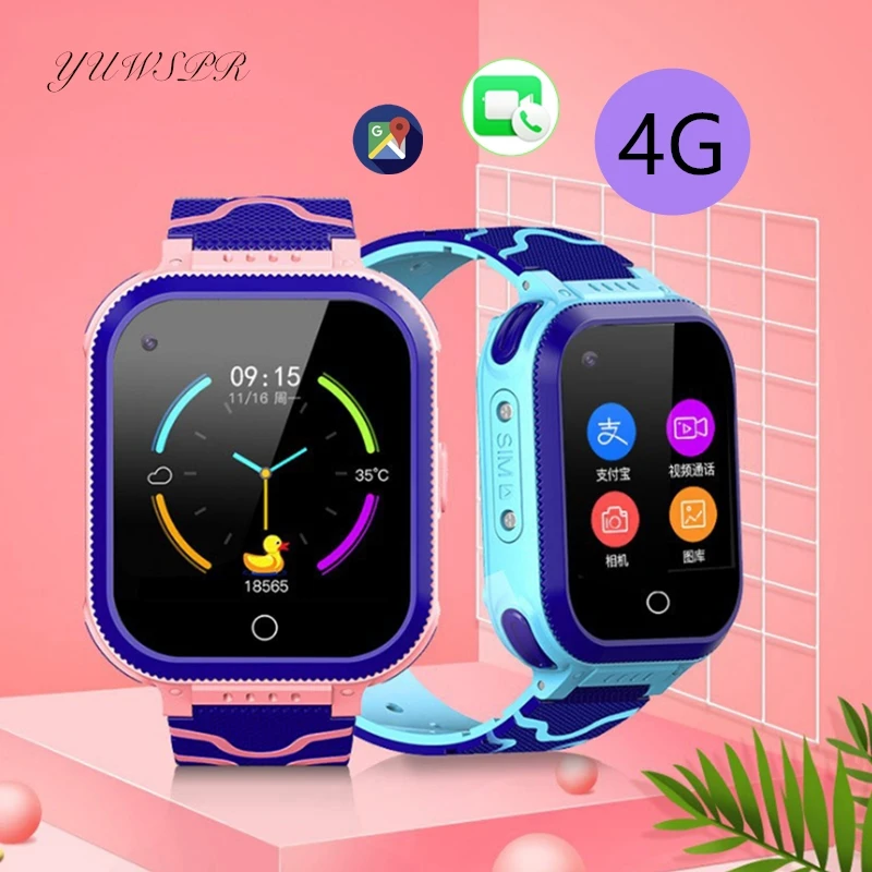 Children 4G watch remote monitoring video chat waterproof camera SIM
card SMS GPS Positioning tracker girl boy clock T3