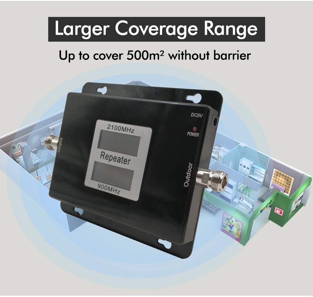 Russia 2G GSM repeater 900 3G 2100 Cell phone Signal amplifier Cellular Booster GSM WCDMA UMTS 2100 2G 3G 4G Signal Antenna (3)