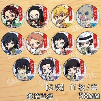 

Anime Demon Slayer Kimetsu no Yaiba Tomioka Giyuu Kibutsuji Bedge Cartoon Collect Backpacks Bags Badges Button Brooch Pin Gifts