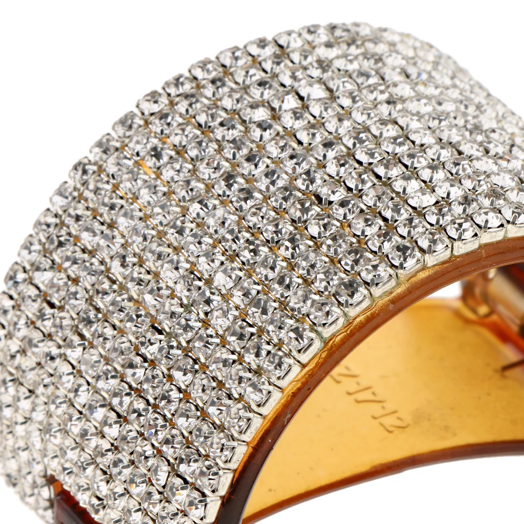 Women Girls Rhinestone Hair Clip Glitter Hair Barrette Full Rhinestone Teethed Hair Cuff Ponytail