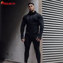 Спортивный костюм ROEGADYN для мужчин, толстовка, одежда для фитнеса, тренажерного зала, мужской комплект для бега, спортивная одежда, мужской спортивный костюм для бега, зимний костюм для спортзала Спортивный костюм ROEGADYN для мужчин, толстовка, одежда для фитнеса, тренажерного зала, мужской комплект для бега, спортивная одежда, мужской спортивный костюм для бега, зимний костюм для спортзала