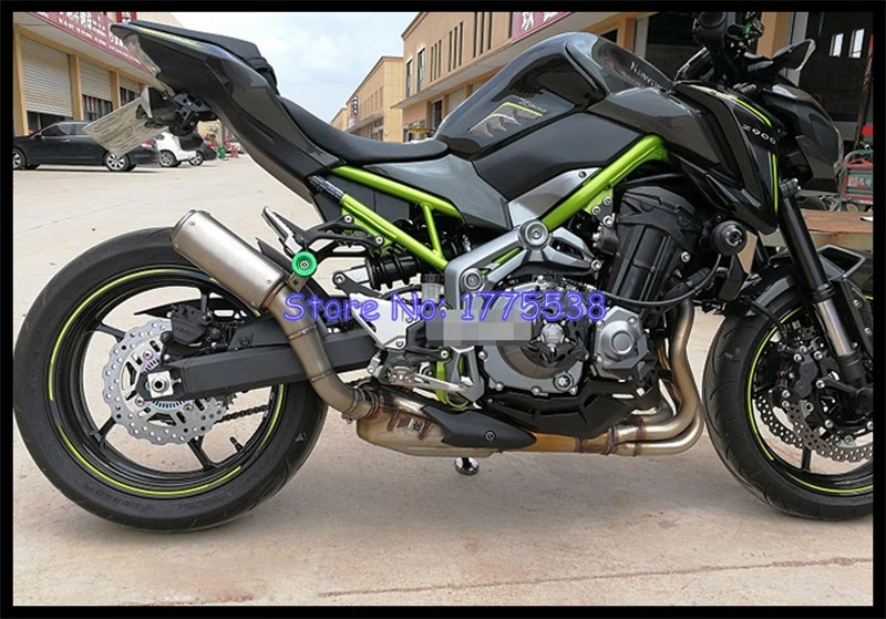 Титановый сплав Z900 мотоциклетный глушитель выхлопной трубы из углеродного волокна без шнуровки Marmitta Moto глушитель выхлопной трубы Z900 мотоциклетный глушитель