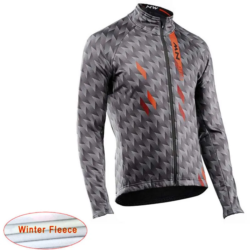 1 NW Cycling Jersey Winter Long sleeve Thermal Fleece Racing Bicycle Mountain MTB Pro team Cycling Clothing Ropa Ciclismo C29 - Color: 1