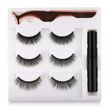 

Magnet Eyelash Magnetic Liquid Eyeliner & Magnetic False Eyelashes & Tweezer Set Waterproof Long Lasting Eyelash Extension