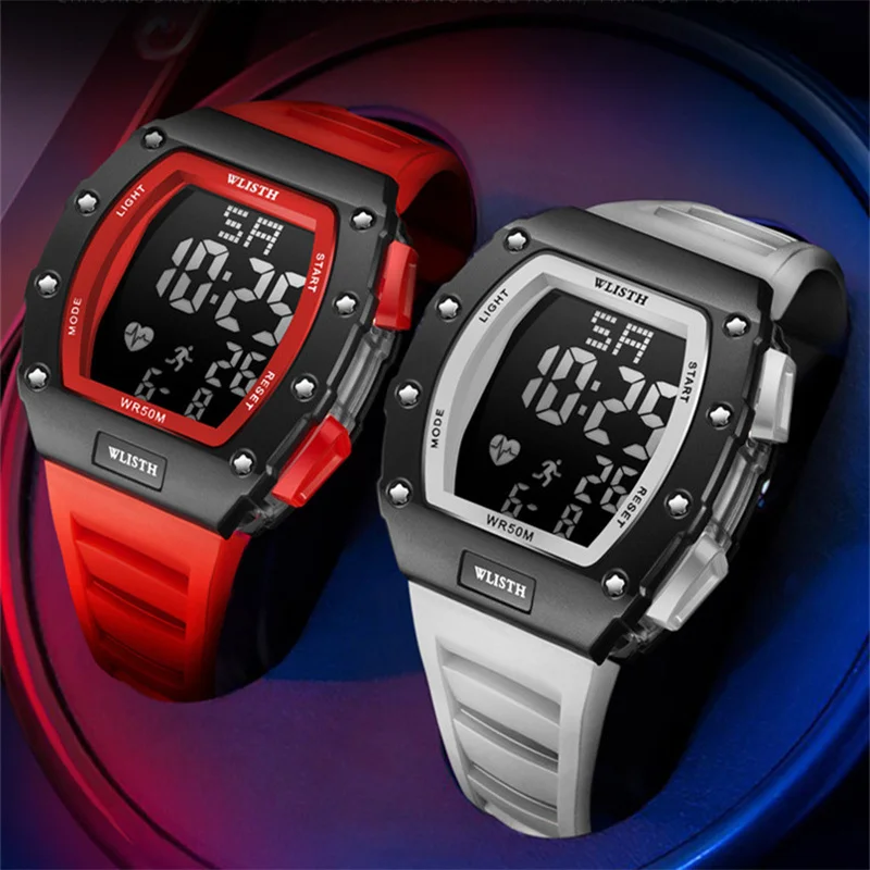 

New 50M Waterproof Sports Men Watch Fashion Men's Multi-Functional LED Electronic Watchs Reloj Para Hombre Fashion Watches