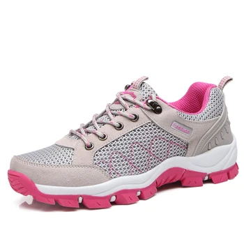 

Women Hiking Shoes Travel Outdoor Non-slip Breathable Ladies Sneakers Trekking Pink Purple Water Beach Female Climbing Shoes