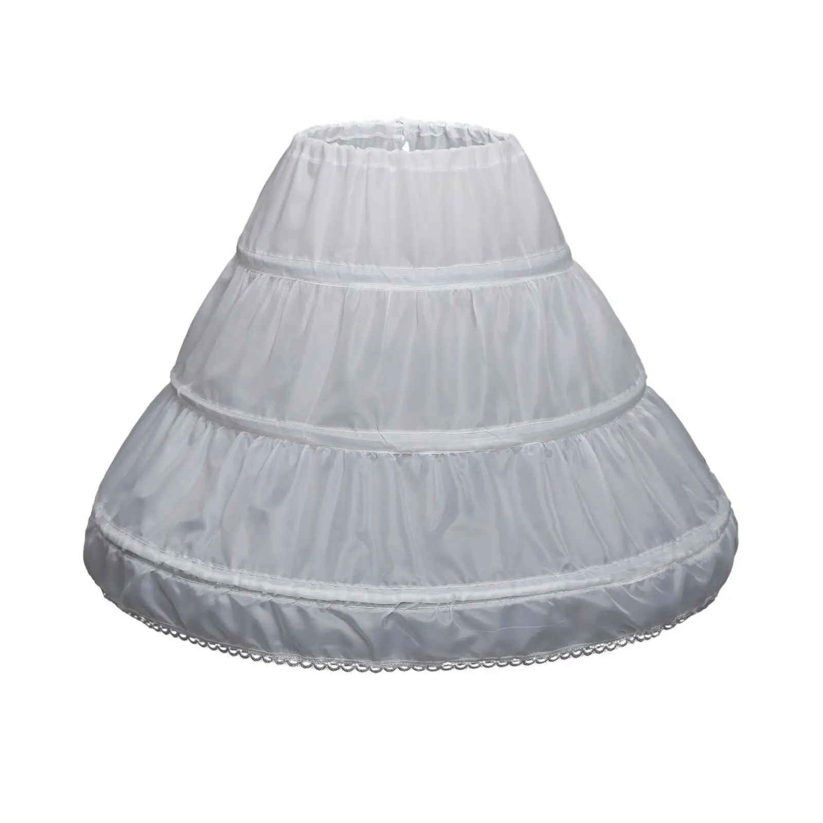 

Girls' 3 Hoops Petticoat Full Slip Flower Girl Crinoline Skirt Fantastic