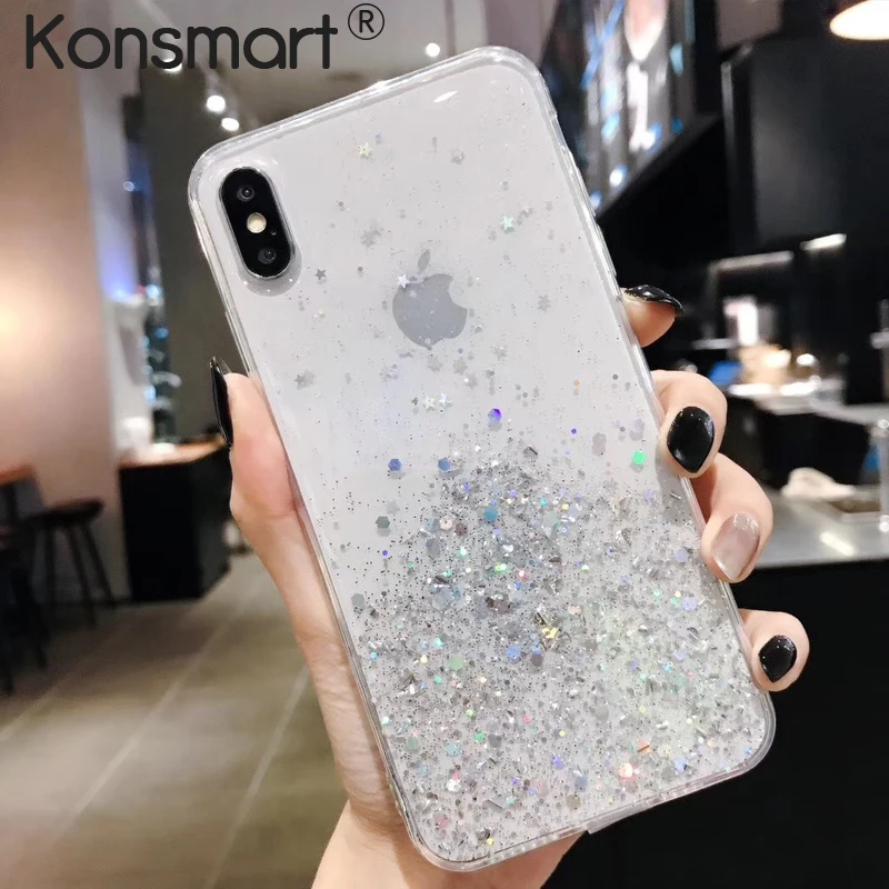 Прозрачный блестящий чехол для телефона Xiaomi Redmi 7A 7 6A 6 5A мягкий силиконовый Bling