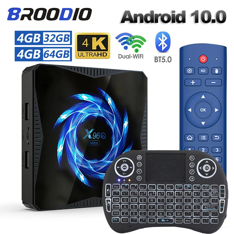 2021 Android TV BOX 10.0 4G 64GB 2.4G & 5G Dual Wifi 6K Google Voice Assistant 4K Smart Set-top TV BOX BT5.0 Youtube Set top box