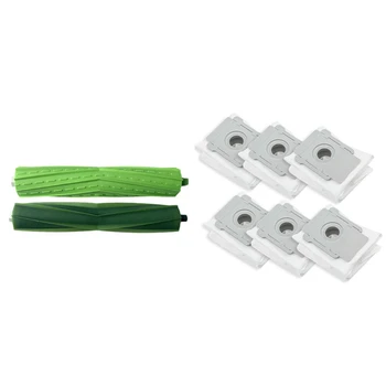 

2 Pcs Brush Roll Cleaner Replacement Spare Parts Green & 6 Pack Replacement Dust Bag Parts