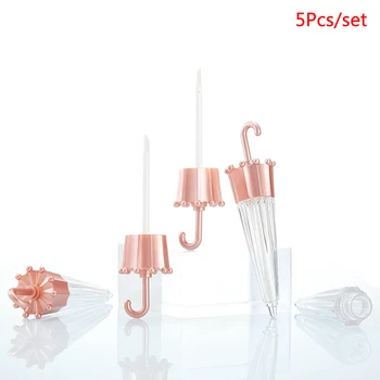

5Pcs 5.5ML Umbrella Lip Gloss Tube DIY Containers Bottle Empty Cosmetic Tubes