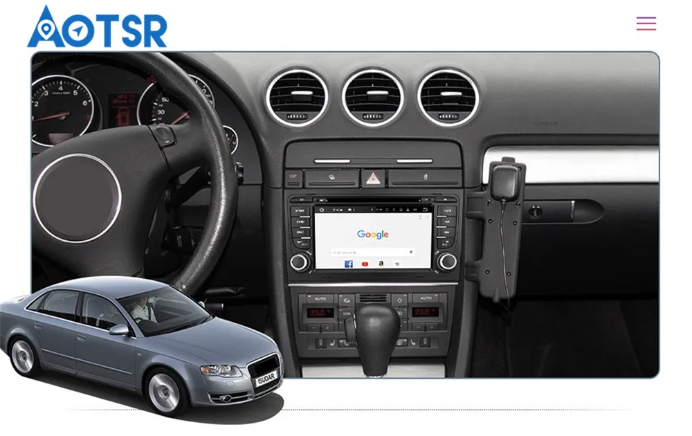 Perfect Aotsr Android 9.0 GPS navigation Car DVD Player For Audi A4 S4 RS4 2003-2012 car Head unit multimedia player radio tape recorder 6
