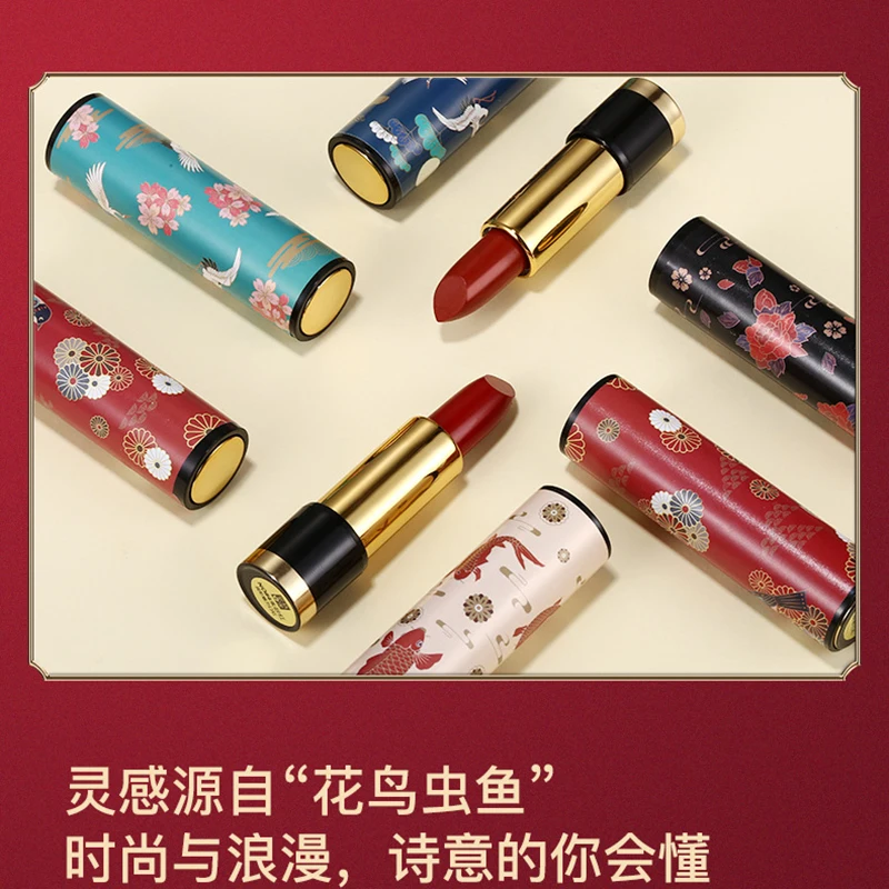 5 Colors Lipstick Moisturizing Waterproof Long Lasting Batom Lip Stick Cosmetic Makeup Tool Chinese Style Maquiagem 5 Colors Lipstick Moisturizing Waterproof Long Lasting Batom Lip Stick Cosmetic Makeup Tool Chinese Style Maquiagem