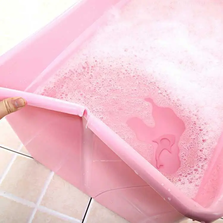 Розовый синий PP+ TPE складной кран для ванной для детей детская пластиковая безопасность для ванной Материал 77,5*41*29,5 см
