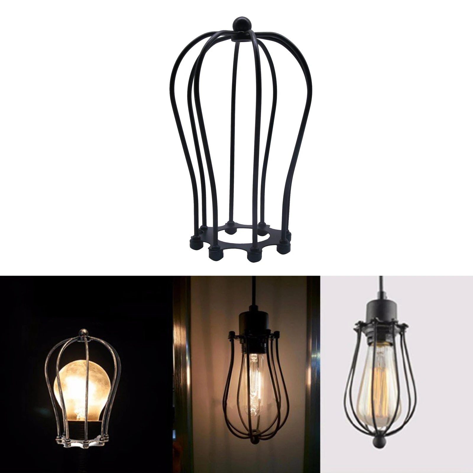 Industrial Pendant Lampshade Hanging Cage Lights E27 Base Fixture for Kitchen Home Lighting | Лампы и освещение