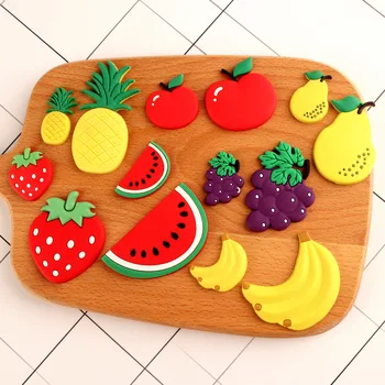 

Silicone Fruit Patch Apple Watermelon Strawberry Banana Grape Pineapple DIY Jewelry Accessories Sticker Girl Hair Headband Decor