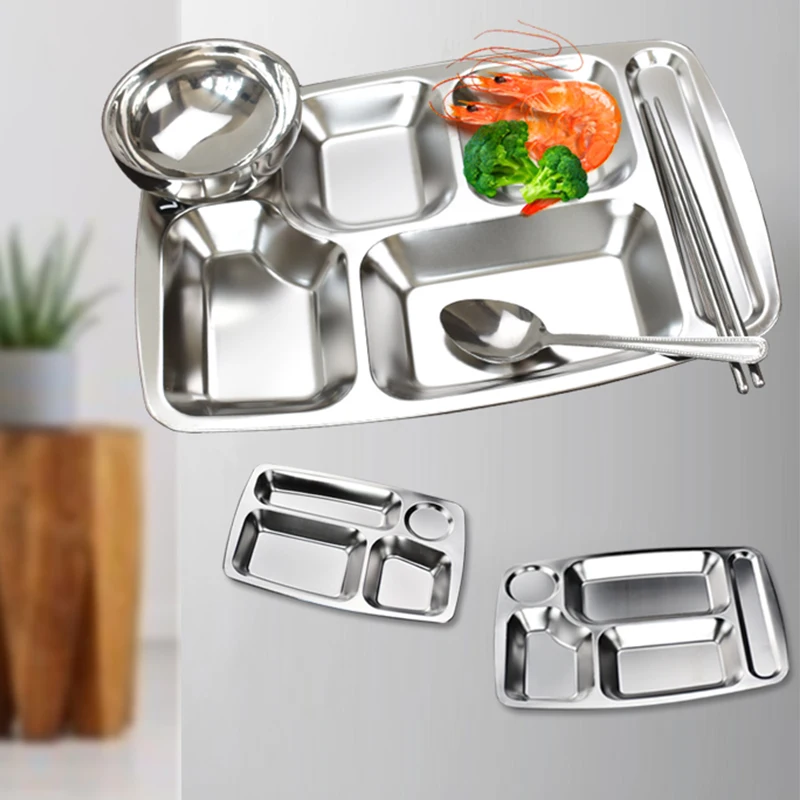 

Customize LOGO Food Grade Divided Tableware Plate For Canteen Factory School Fast Food Shop Dinnerware Plate Tray