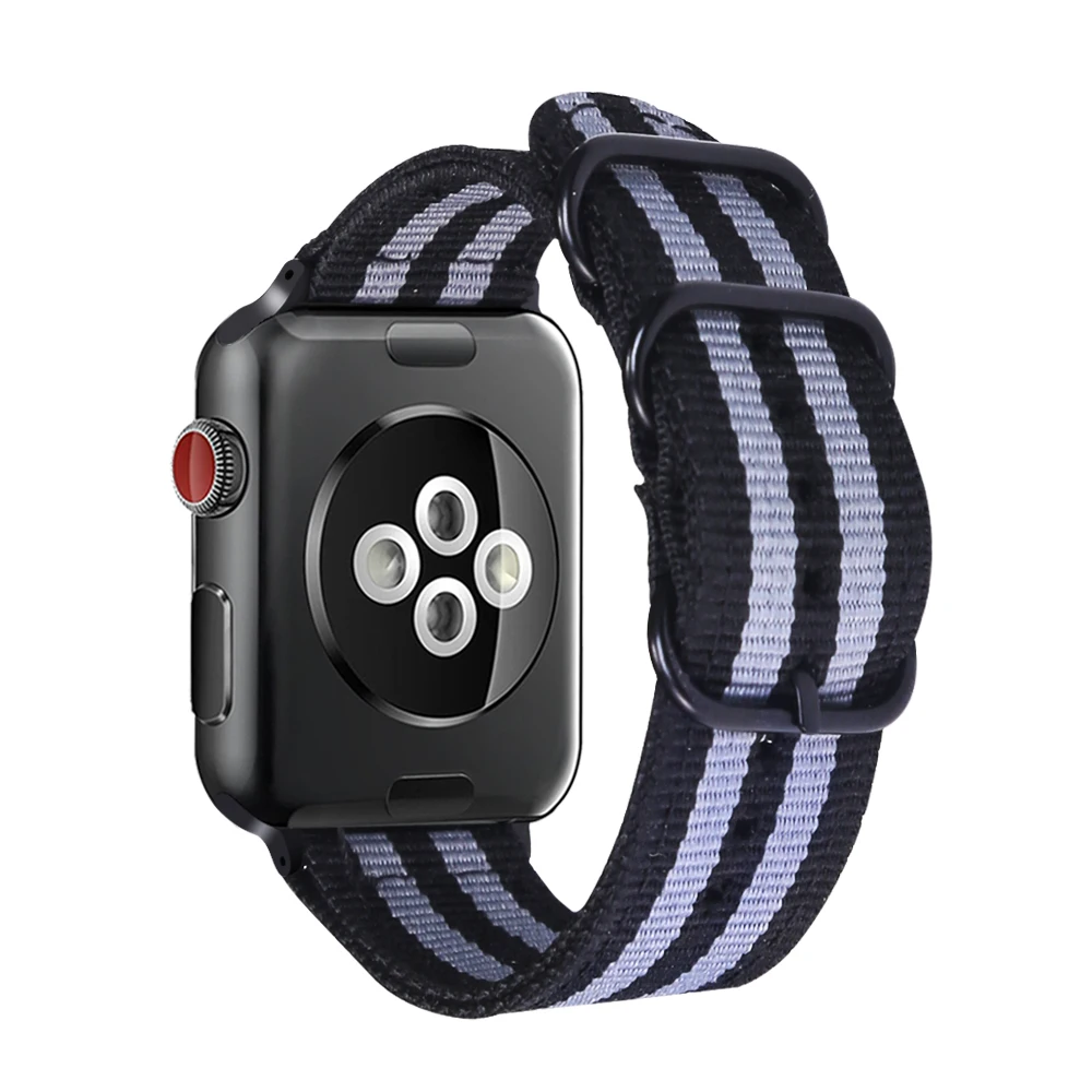 Лидер продаж, нейлоновый ремешок для наручных часов Apple Watch, версии 5/4/3/2/1, спортивный кожаный браслет, 42 мм, 44 мм, 38 мм, 40 мм, ремешок для наручных часов iWatch, ремешок
