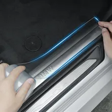 Protetor de pára-choques do carro adesivos anti risco transparente ppf auto tronco peitoril scuff película proteção borda da porta protetora