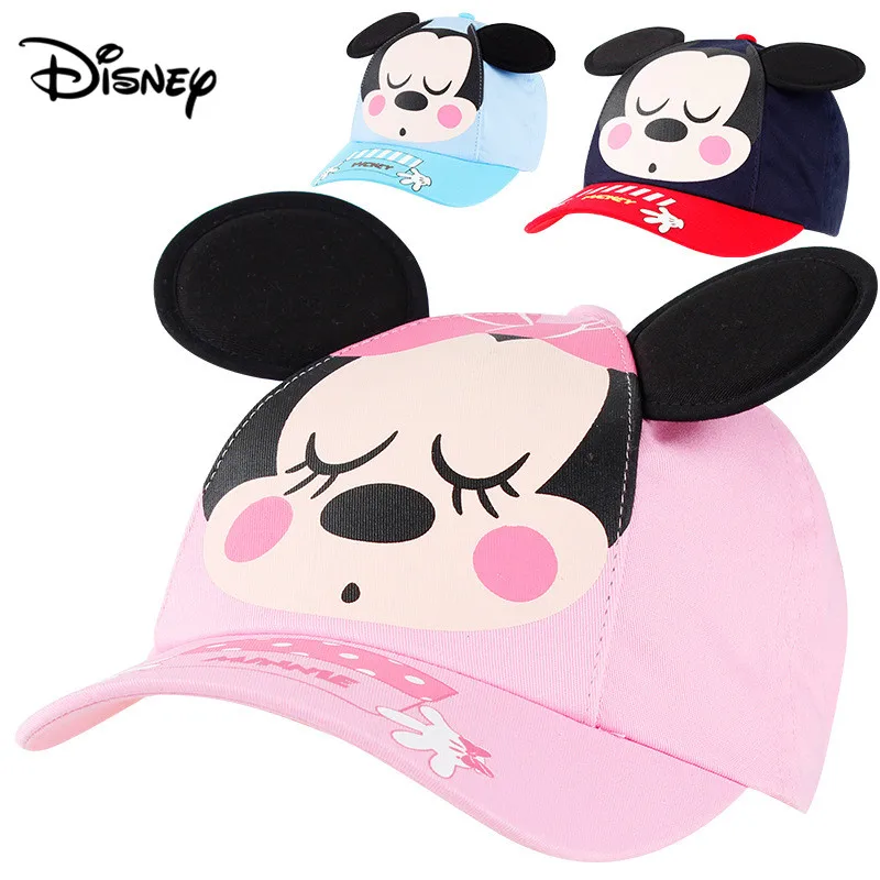 Disney baby сетчатая шапка весенний летний капюшон шапка простые шляпы солнцезащитные для мальчиков Микки Минни шляпа