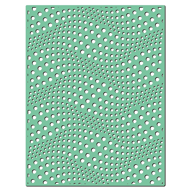 Pochoir De Découpe Métal DIY - Bordure à Rayures Ondulées - Neuf