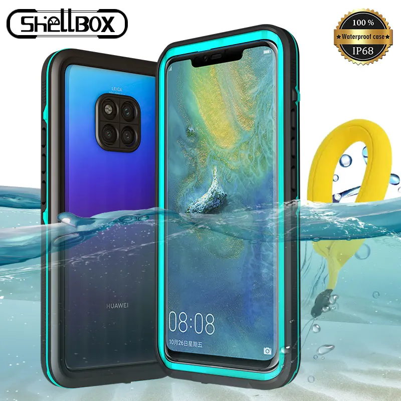 Водонепроницаемый чехол Shellbox IP68 для телефона Huawei Mate 20 30 Pro P30 Lite прозрачный
