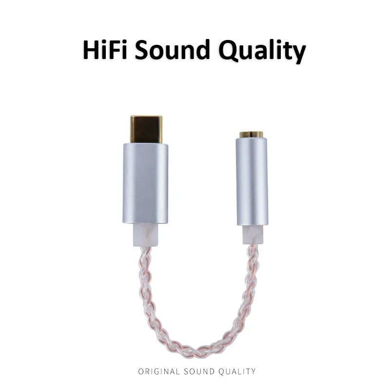 High Quality HIFI DAC earphone Amplifier USB Type C to 3 5mm Headphone audio adapter 32bit 384kHz Digital Decoder AUX Converter