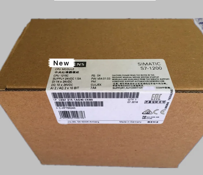 6ES7215-1AG40-0XB0 CPU1215C 6ES7215 6ES7 215-1AG40-0XB0 ПЛК в коробке