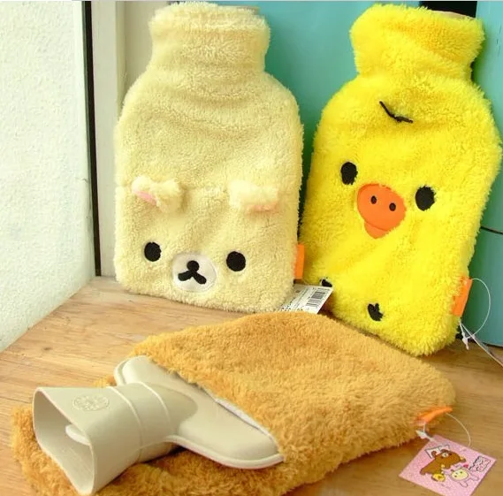 Rilakkuma легко медведь плюшевый 1000 мл резиновая дисменорея грелка флеш грелка инъекционный мешок для горячей воды