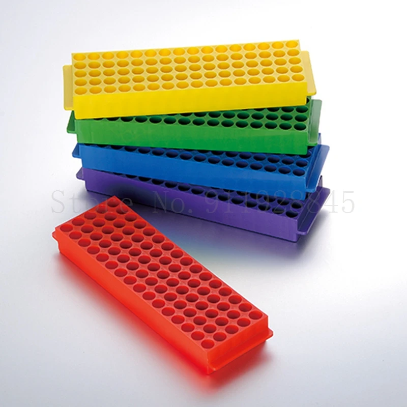 1PC Lab 80holes Plastic 0.2ml / 1.5ml / 2ml Double Side Reversible Different Holes Pipe Holder Centrifuge Tube Rack