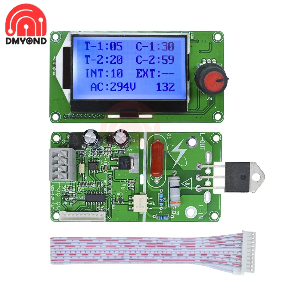40A/100A LCD Digital soldador por puntos de la máquina de soldadura de doble Dual pulso codificador de Control de tiempo de soldadura módulo controlador electrónico