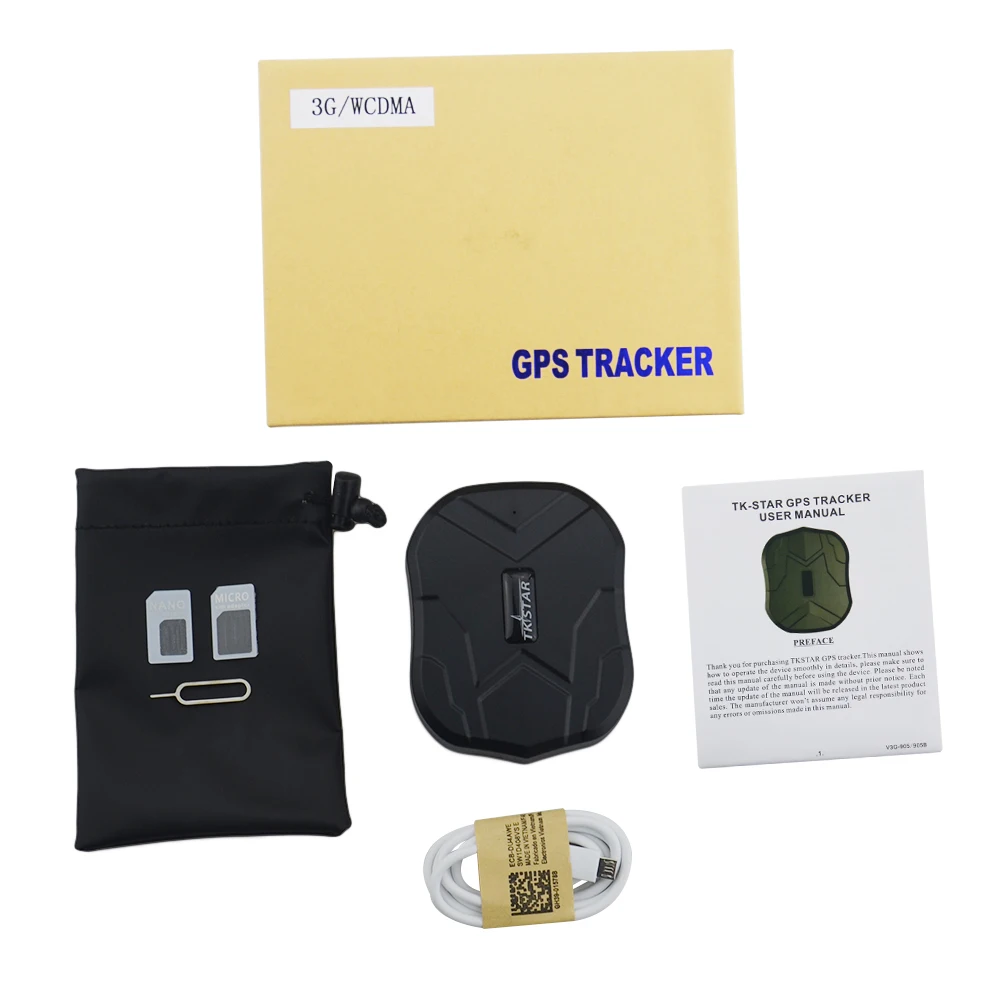 TKSTAR водонепроницаемый автомобильный gps локатор TK905-3g 3g Автомобильный gps трекер 5000 мАч 90 дней в режиме ожидания Магнитный голосовой монитор бесплатное веб-приложение - Цвет: with box