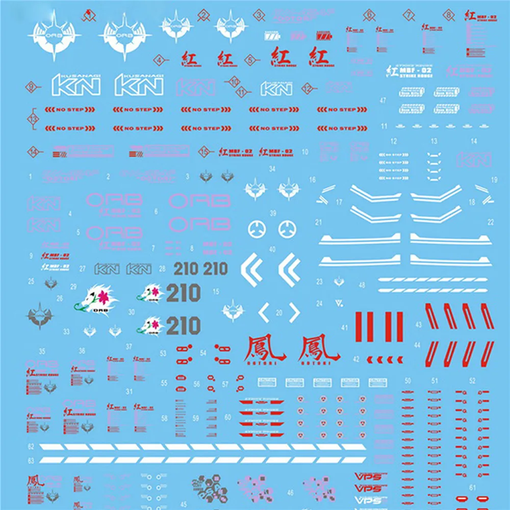 Водная наклейка слайды наклейки для Bandai MG 1/100 Strike Rouge RM Версия Модель для сборки Гандам аксессуары части