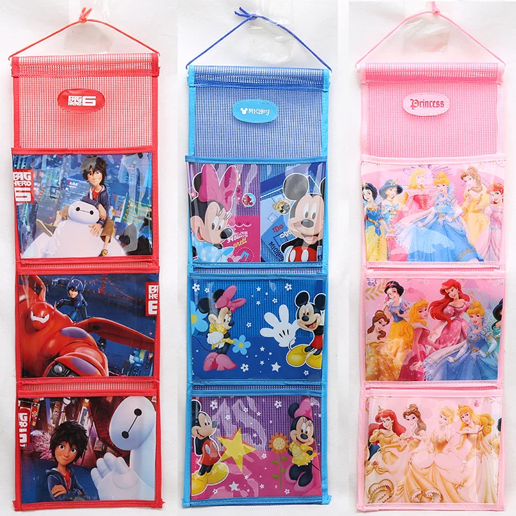

Disney princess children wallet storage hanging bag Frozen ELSA small wardrobe storage wall door back pocket sorting bag