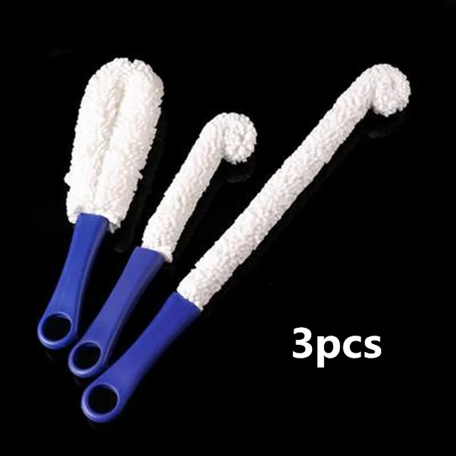 3pcs Креативная многофункциональная Гибкая Чистящая Щетка с длинной ручкой, мягкие пенопластовые бокалы для вина, щетка для домашнего бара, щетки для чистки - Цвет: 3pcs