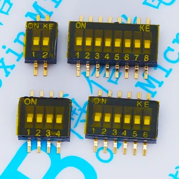 

1.27 1 bit, 2 bit, 3 bit, 4 bit, 5 bit, 6 bit, 8 bit, 10 bit DSHP04TSGER KE DIP switch SMD patch Coding switch 1.27