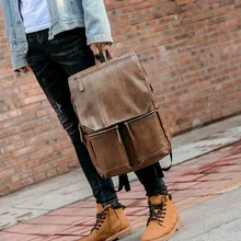 Мужской модный рюкзак из искусственной кожи, школьный студенческий вместительный лэптоп ноутбуки, большой мужской рюкзак, деловая дорожная сумка