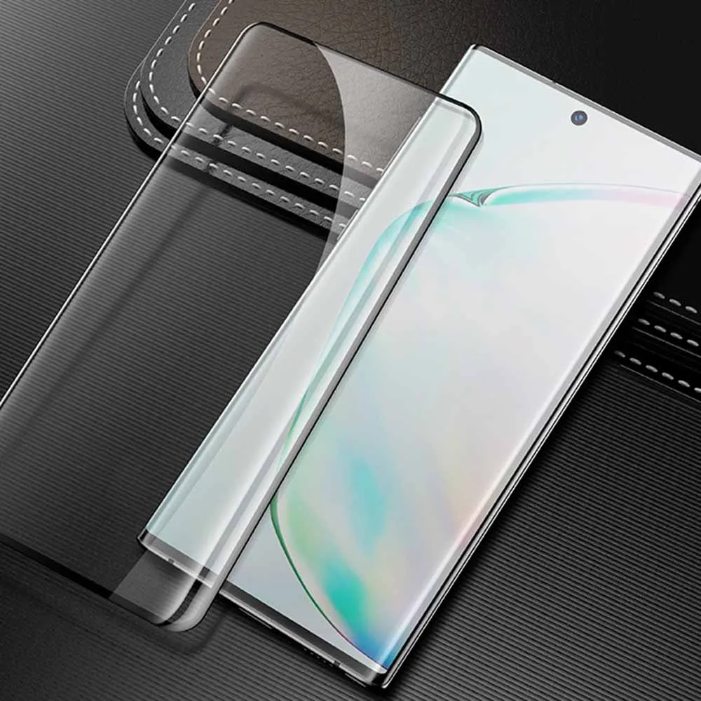 Для samsung Galaxy Note 10/Note 10 Plus защита экрана 3D изогнутый край полная защита экрана закаленное стекло Защита экрана черный