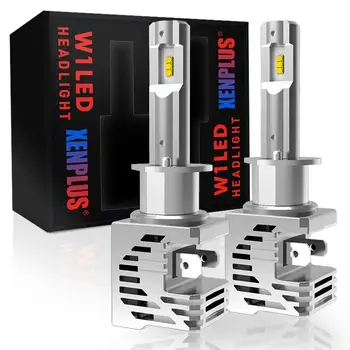 

XENPLUS H1 LED Headlight,W1 H1 12V 55W 5000LM 360 Degree Car LED ZES Chips Plug and Play Led Headlight Bulbs,2 Years Warranty
