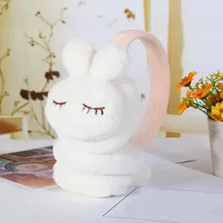 3d coelho frio earmuffs chirdren bonito pelúcia earmuffs mulheres crianças inverno ao ar livre condução capa de ouvido pele macia mais quente proteção