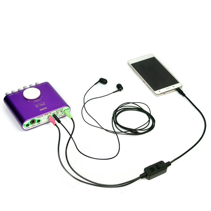 Xox Ma2 3.5mm Live Stream Streaming Sound Card Adapter Cable Upgraded