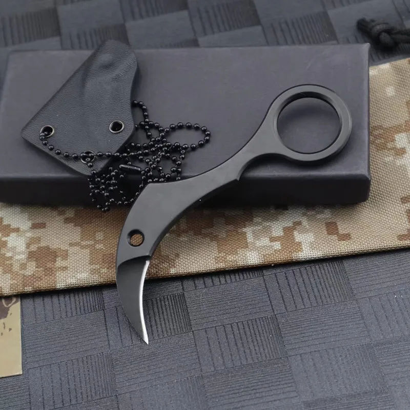 HS инструменты Karambit нож с оболочкой Открытый охотничий инструмент выживания нож Карманный ключ нож открытый инструмент выживания