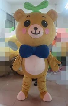 

Brown Fluffy Bear Mascot Costume Suits Party Game Dress Outfits Promotion Carnival Adults Fursuit Cosplay Hallowen Gift Unisex