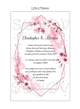 

High Quality 30pcs/lot 300gsm Thick Card Wedding Invitation Cards, Save The Date Cards, Custom Invitation 115*175mm