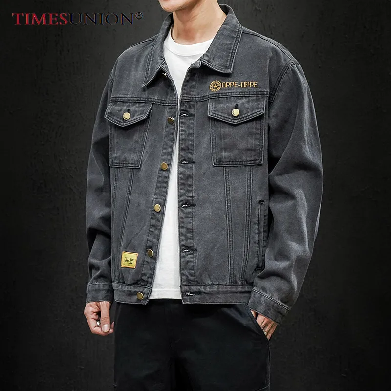 

Fashion Harajuku Denim Jacket Men Streetwear Outerwear Coat Style Clothing Male High Quality Denim Jacket Bomber Jacket