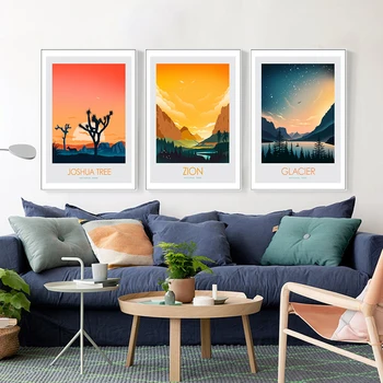 

Nature Landscape Oil Painting Wall Art Canvas Painting Glaciey Scenery Poster and Prints Decor For Living Room Nordic Home Decor