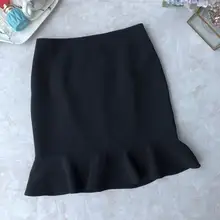 Новая Женская мода Сексуальная гофрированная рыбий хвост юбка 0813