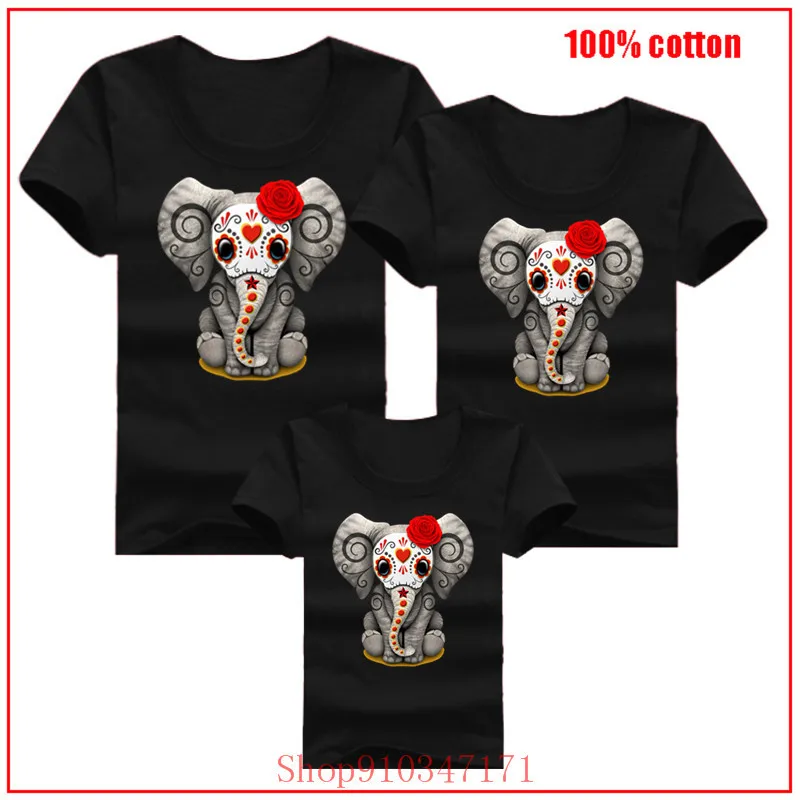 Красное платье для мамы и дочки с принтом День мертвых сахарных Черепов свадьбы