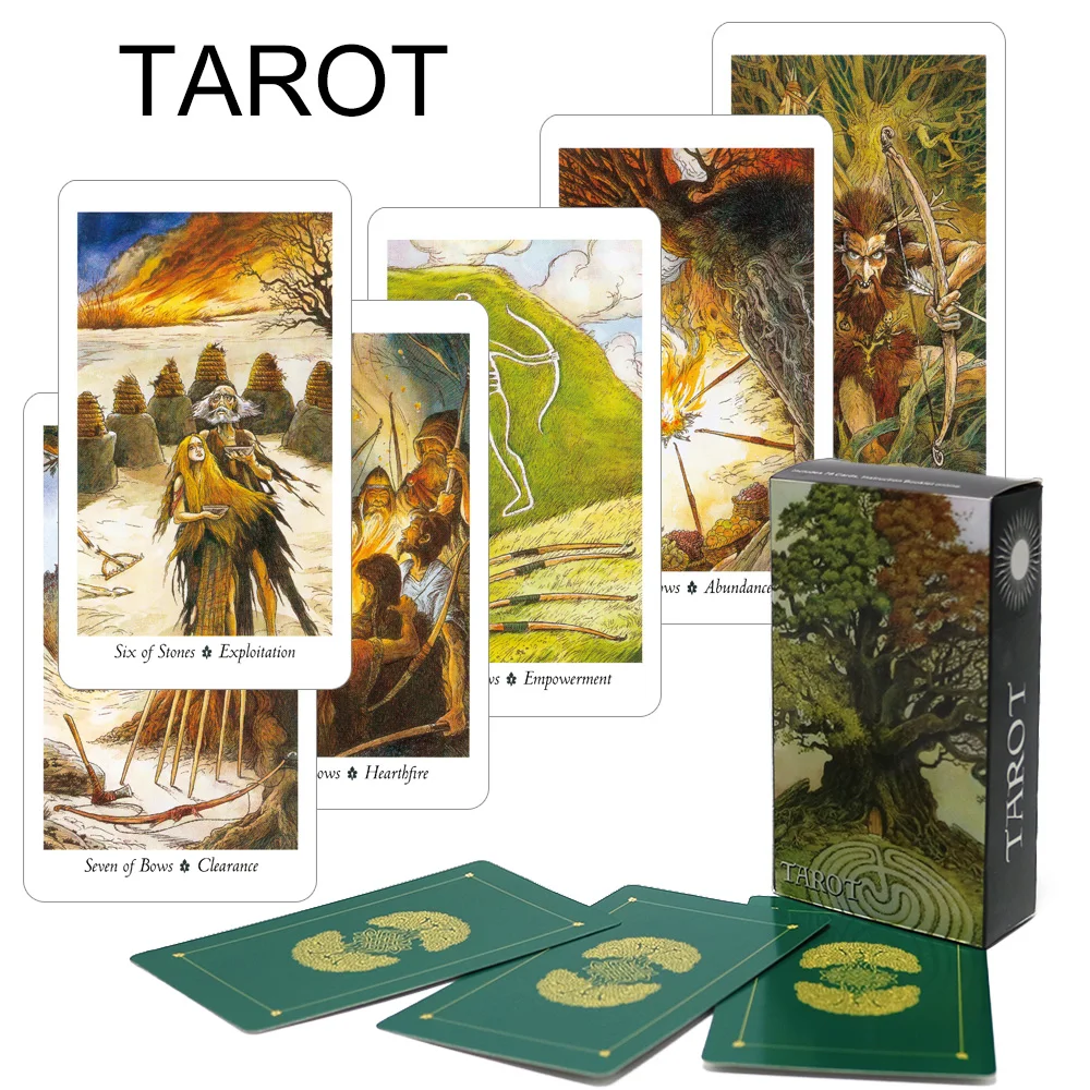 Forest Tarot Deck 78 Cards  Affectional Divination Fate Game Deck Palying Cards For Tarot Cards for Beginners with Guid