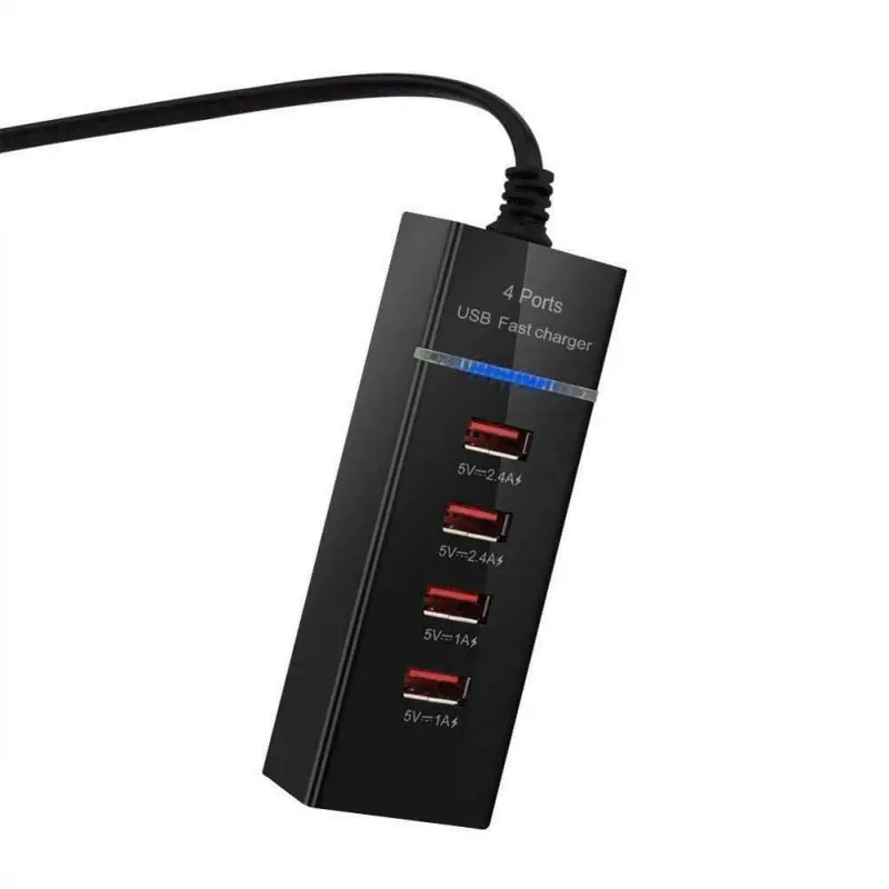 

USB Wall Charger Plug User-Friendly 4 Ports Multifunctional Fast Charging Station Phone Power Adapter For Travel